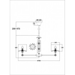 Подвесная люстра Maytoni Alloro MOD088PL-08BS