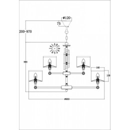 Подвесная люстра Maytoni Alloro MOD088PL-15BS