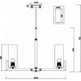 Люстра на штанге Maytoni Fortano MOD089PL-06BS