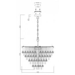 Подвесная люстра Maytoni Linn MOD091PL-07G