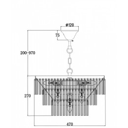Подвесная люстра Maytoni Colonne MOD093PL-09CH