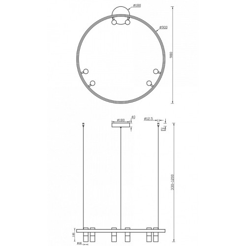 Подвесной светильник Maytoni Satellite MOD102PL-L42B