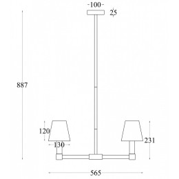 Люстра на штанге Maytoni Tet-a-tet MOD104PL-05B