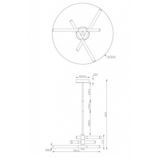 Люстра на штанге Maytoni Axis MOD106PL-L28G3K