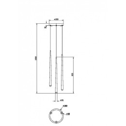 Подвесной светильник Maytoni Halo MOD132PL-L18BSK