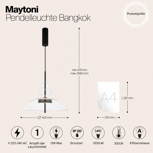 Подвесной светильник Maytoni Bangkok MOD185PL-L6B3K3