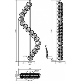 Торшер Maytoni Golden Cage MOD216FL-L38G3K