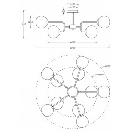 Люстра на штанге Maytoni Erich MOD221PL-10N