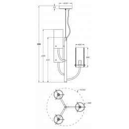 Подвесная люстра Maytoni Arco MOD223PL-03BS