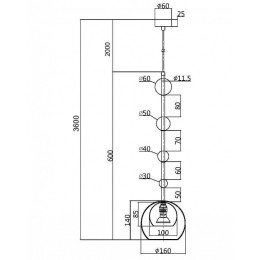 Подвесной светильник Maytoni Ros MOD227PL-01BS