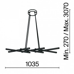 Подвесная люстра Maytoni Halo MOD244PL-L50BK