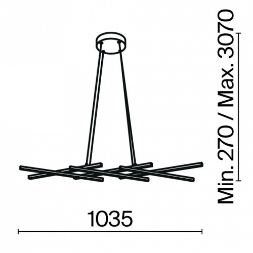Подвесная люстра Maytoni Halo MOD244PL-L50BK