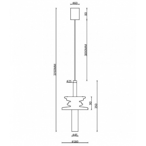 Подвесной светильник Maytoni Sound Wave MOD255PL-01B3