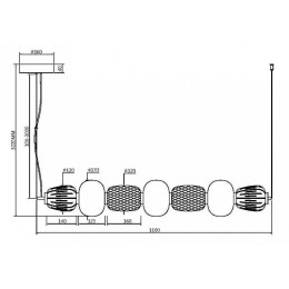 Подвесной светильник Maytoni Pattern MOD267PL-L42G3K