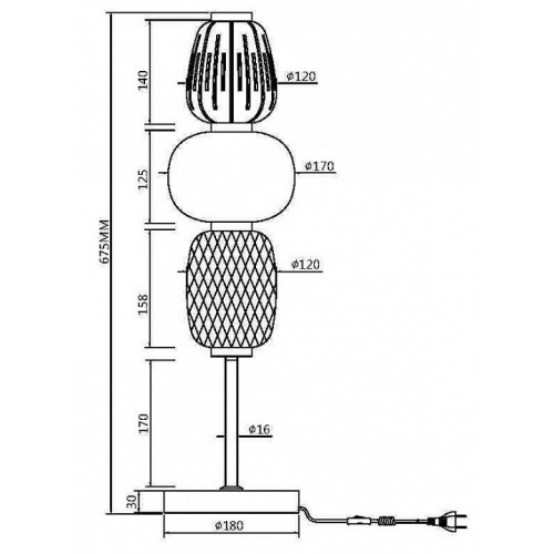 Настольная лампа декоративная Maytoni Pattern MOD267TL-L28G3K