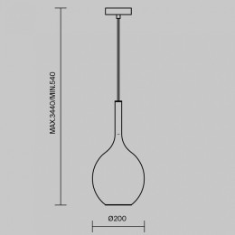 Подвесной светильник Maytoni Duality MOD271PL-01B3