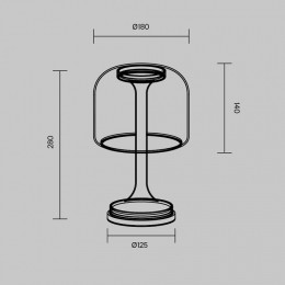 Настольная лампа декоративная Maytoni Spirito MOD286TL-L8B3K