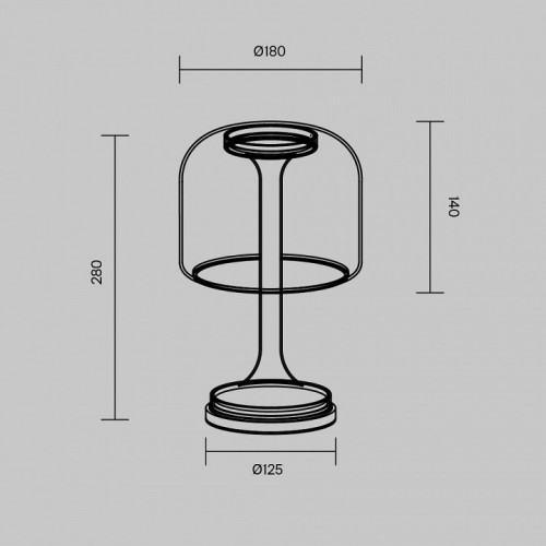 Настольная лампа декоративная Maytoni Spirito MOD286TL-L8G3K