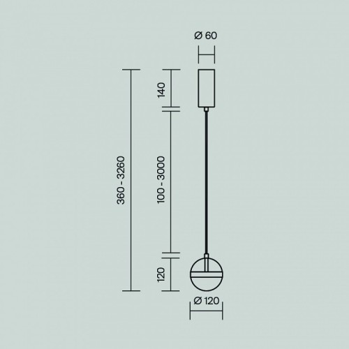 Подвесной светильник Maytoni Area MOD295PL-L20BS3K