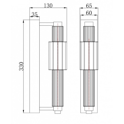 Бра Maytoni Verticale MOD308WL-L9GR3K