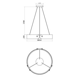 Подвесной светильник Maytoni Interstellar MOD309PL-L30GR4K