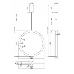 Накладной светильник Maytoni Anillo MOD315CL-L25CH3K