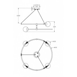 Подвесной светильник Maytoni Balance MOD317PL-04B
