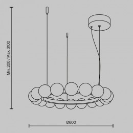 Подвесная люстра Maytoni Ambre MOD331PL-L32BS3K