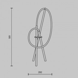 Настольная лампа декоративная Maytoni Crochet MOD369TL-L15B3K