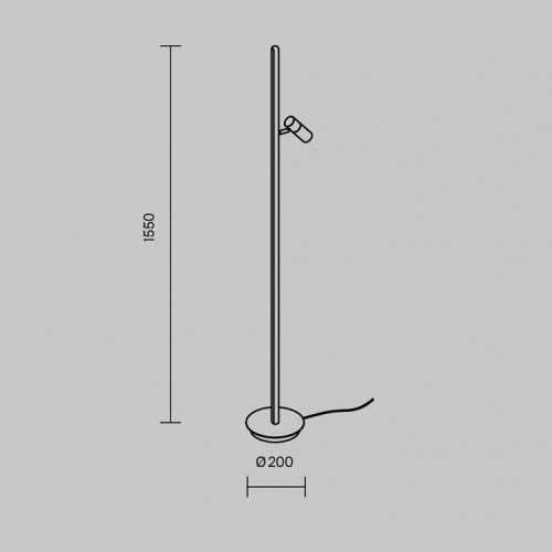 Торшер Maytoni Thin MOD395FL-L28BS3K