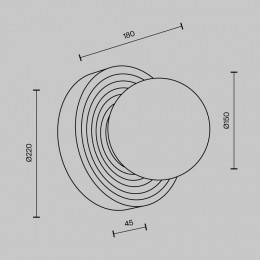 Накладной светильник Maytoni Careless MOD403WL-01BG