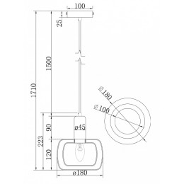 Подвесной светильник Maytoni Vision MOD411PL-01G