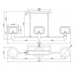 Подвесной светильник Maytoni Vision MOD411PL-03G