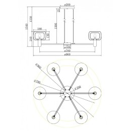 Подвесная люстра Maytoni Vision MOD411PL-06G