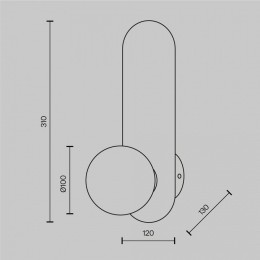 Бра Maytoni Bao MOD419WL-01G