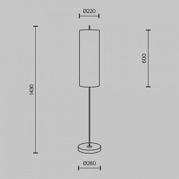 Торшер Maytoni  MOD437FL-01B