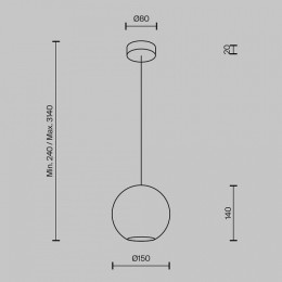 Подвесной светильник Maytoni  MOD437PL-01BG