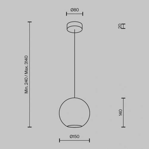 Подвесной светильник Maytoni  MOD437PL-01BG