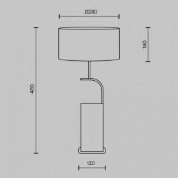 Настольная лампа декоративная Maytoni Glamping MOD437TL-02B
