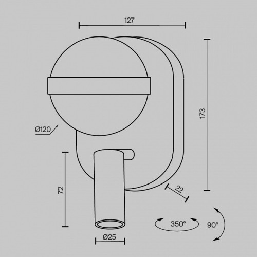 Бра с подсветкой Maytoni Dialogue MOD441WL-L8B3K