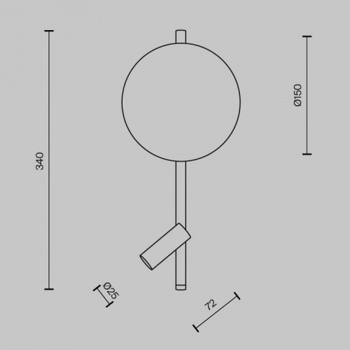 Бра с подсветкой Maytoni Solution MOD450WL-L9BG3K