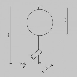 Бра с подсветкой Maytoni Solution MOD450WL-L9W3K