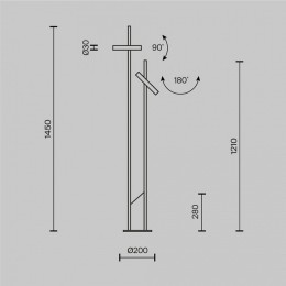 Торшер Maytoni Trust MOD460FL-L6B3K