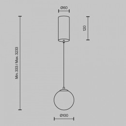 Подвесной светильник Maytoni Yora MOD464PL-L5BSK