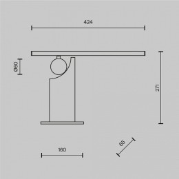 Настольная лампа декоративная Maytoni Monumento MOD467TL-L9B3K