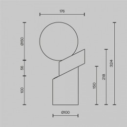 Настольная лампа декоративная Maytoni Divario MOD468TL-L3B3K