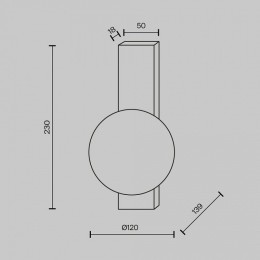 Накладной светильник Maytoni Lunella MOD470WL-01BS