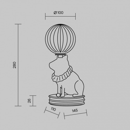 Зверь световой Maytoni Senor Capybara MOD477TL-L5W3K