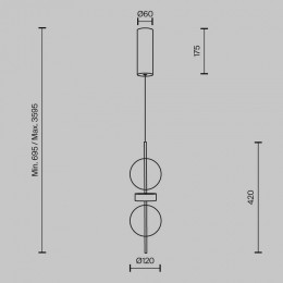 Подвесной светильник Maytoni Double Moon MOD478PL-L8B3K