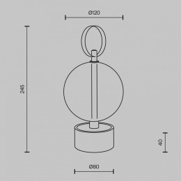 Настольная лампа декоративная Maytoni Double Moon MOD478RL-L3B3K